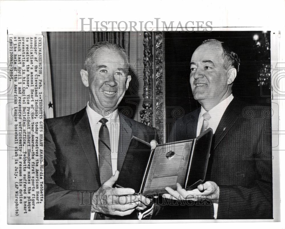 1965 Press Photo birdie tebbetts cleveland indians mana - Historic Images