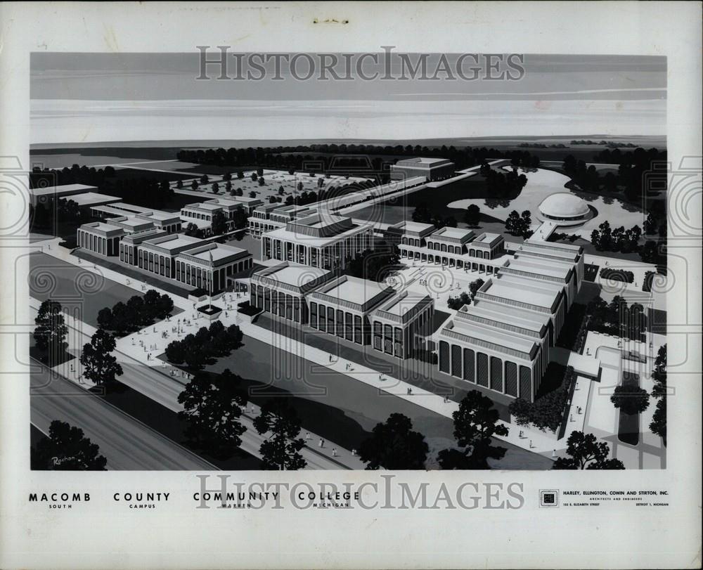 1964 Press Photo Macomb Community College Warren, MI. - Historic Images