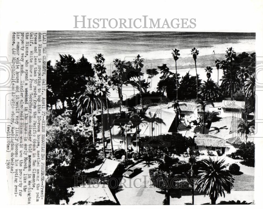 1969 Press Photo Nixon Purchase San Clemente house - Historic Images