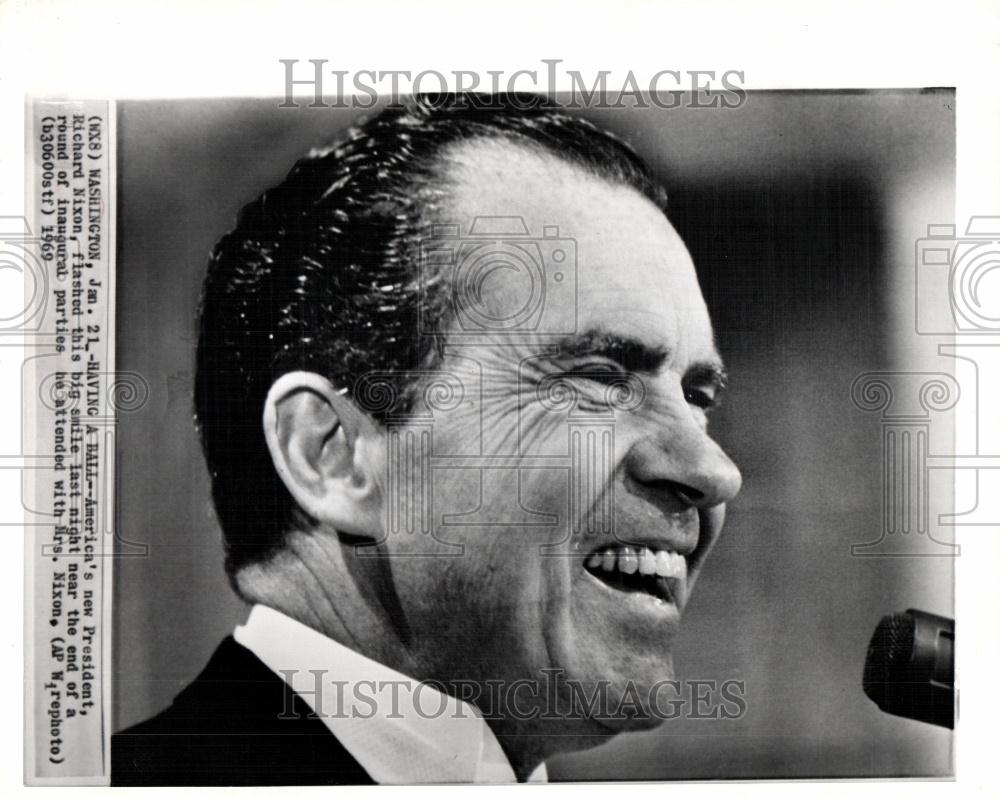 1969 Press Photo Richard Nixon Inaugural New President - Historic Images