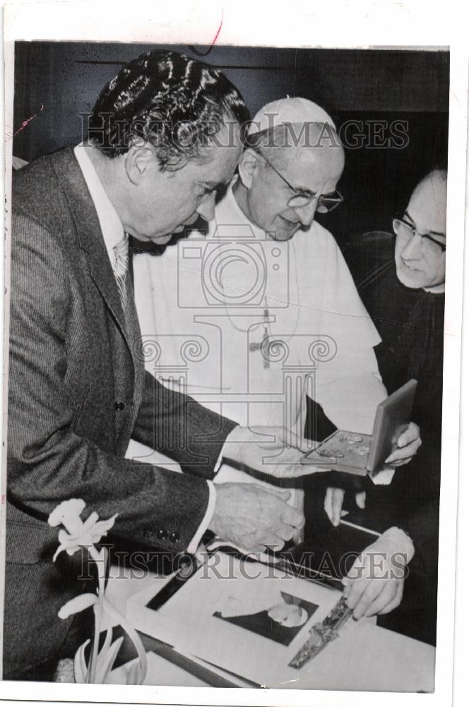 1969 Press Photo Richard Nixon President Pope - Historic Images