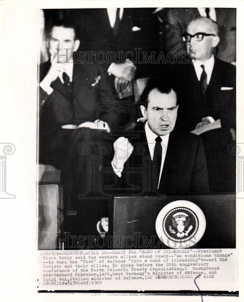 1969 Press Photo President Nixon Soviets allies - Historic Images