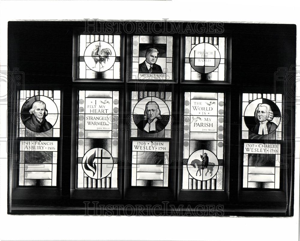 1982 Press Photo Stained Glass Metropolitan Church - Historic Images