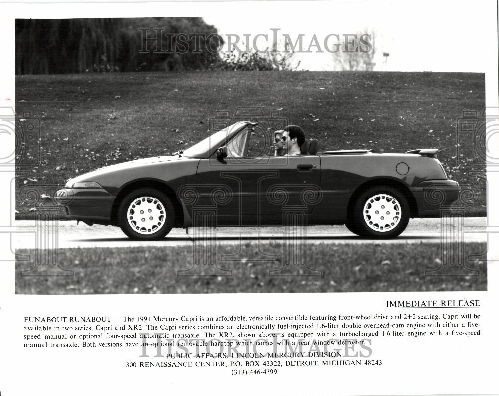 1990 Press Photo 1991 Mercury Capri Automobile - Historic Images