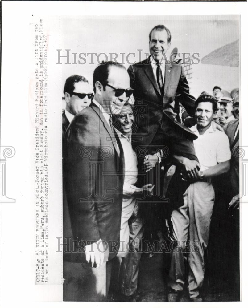 1967 Press Photo Richard M. Nixon USA President - Historic Images