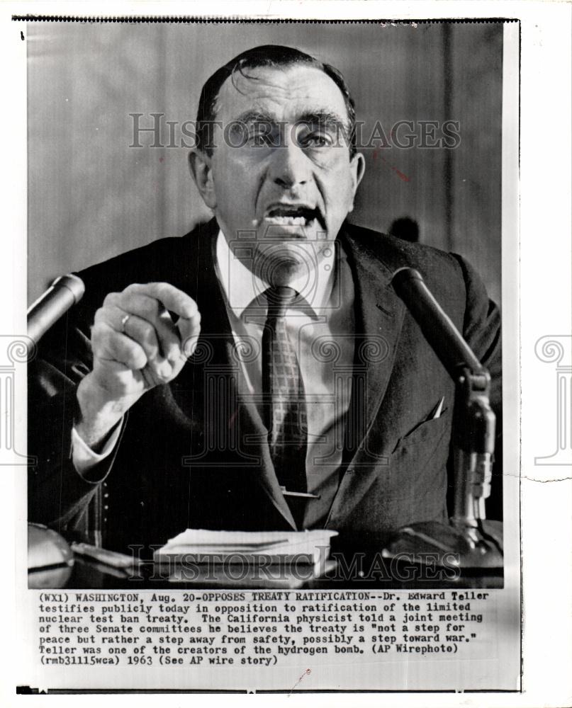 1963 Press Photo Dr. Edward Teller-California Physicist - Historic Images
