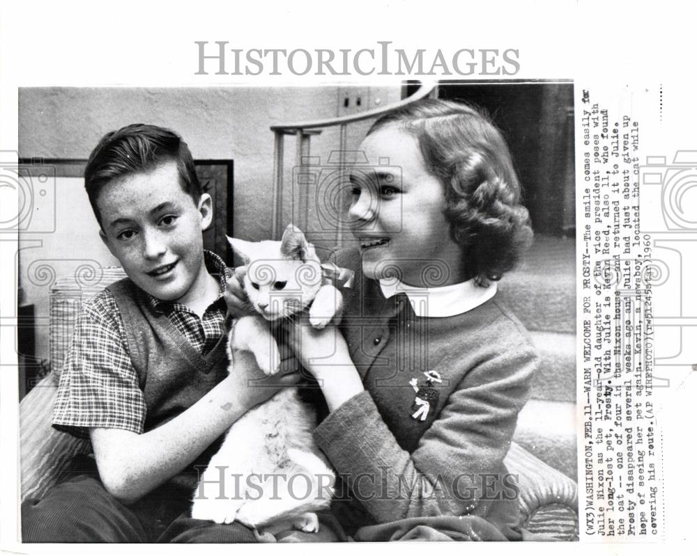 1960 Press Photo Julie Nixon 11-year-old Fresty - Historic Images