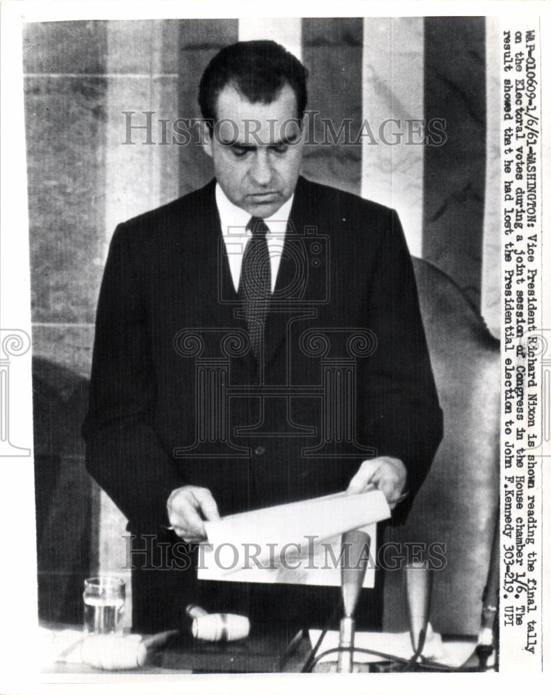 1961 Press Photo Vice President Richard Nixon lost - Historic Images