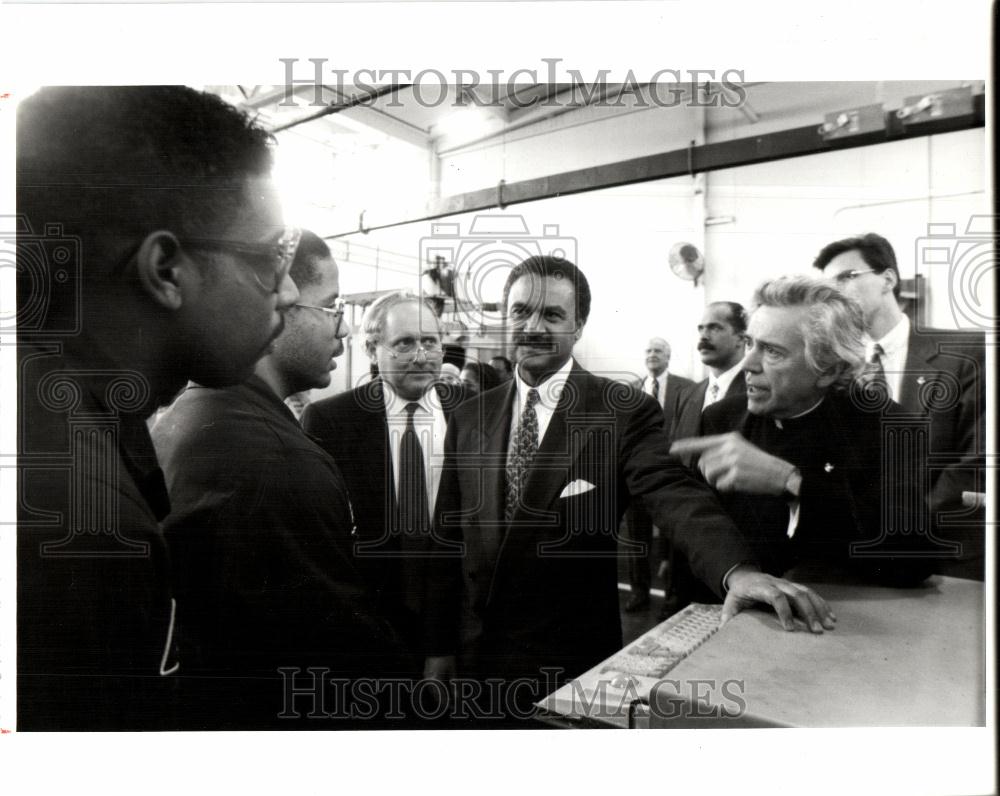 1993 Press Photo Ronald Brown Carl Levin Focus:HOPE - Historic Images