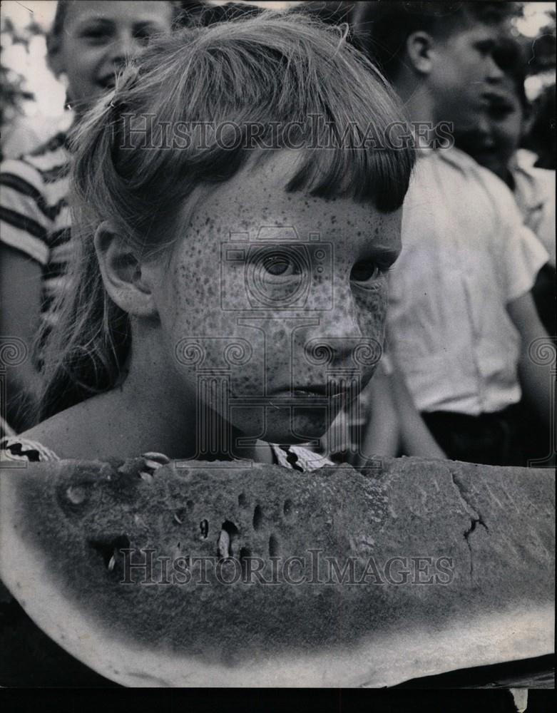 1962 Press Photo Michigan State Fair Watermelon - Historic Images