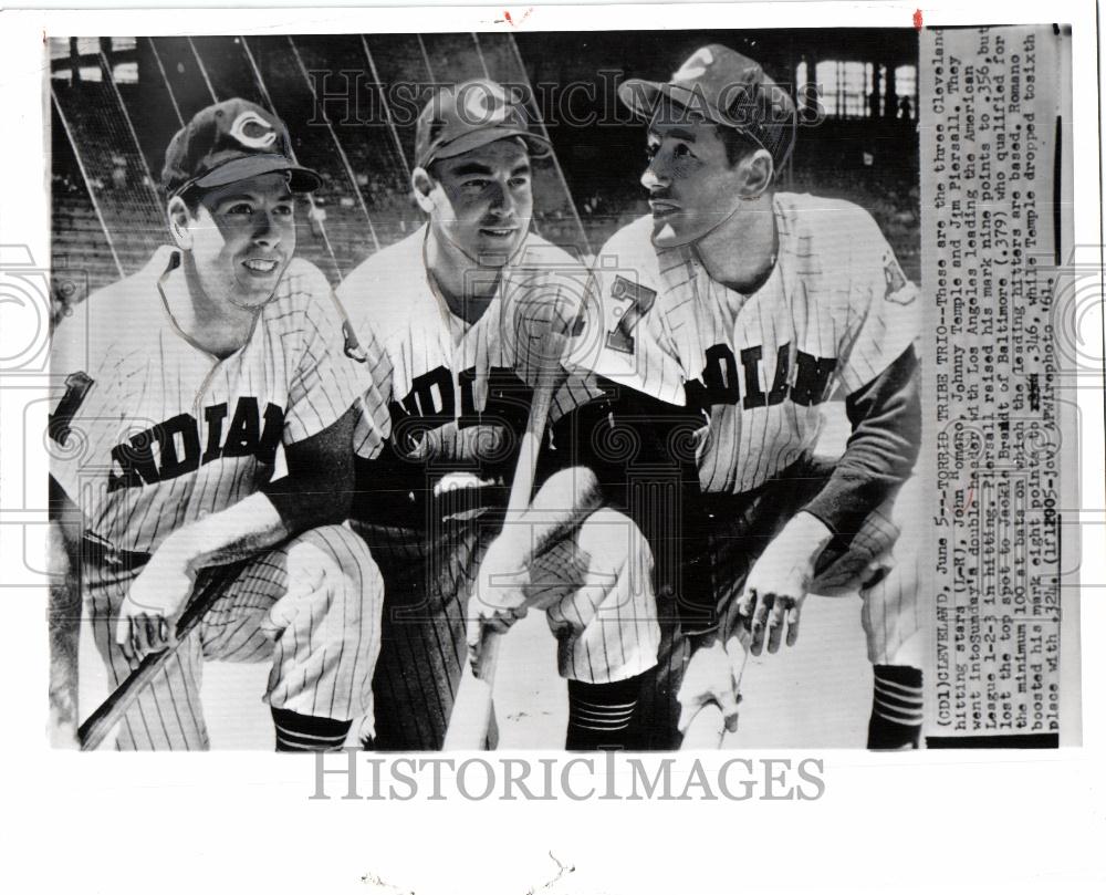 1961 Press Photo Johnny Temple J Romano Jim Piersall - Historic Images