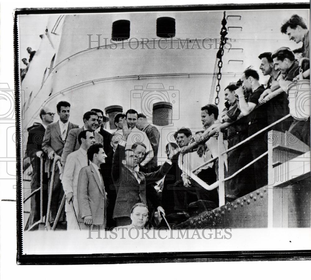 1959 Press Photo Richard Nixon president ship - Historic Images