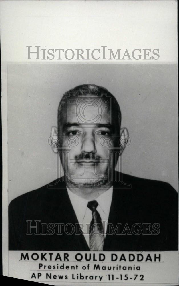 1972 Press Photo Moktar Ould Daddah President - Historic Images