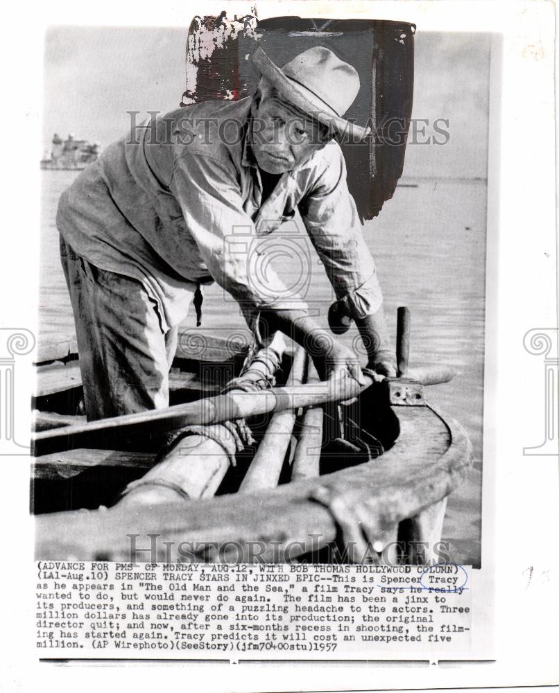 Spencer Tracy The Old Man Sea 1957 Vintage Press Photo Print