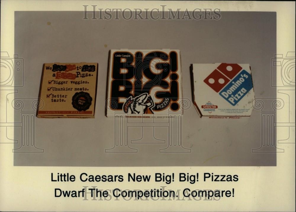 2001 Press Photo pizza boxes - Historic Images