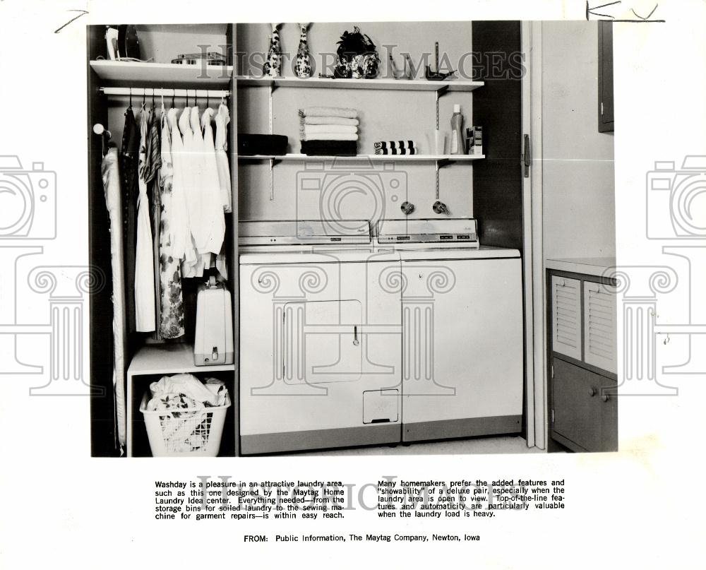 1963 Press Photo Maytag Laundry Center Washing Machine - Historic Images