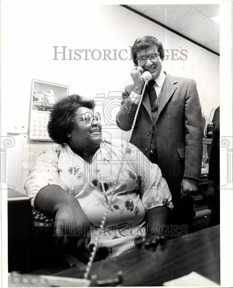 1980 Press Photo John Conyers Robert Davis - Historic Images