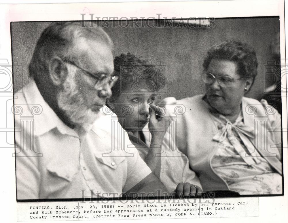1988 Press Photo Doris Nixon Carl and Ruth McLemore - Historic Images