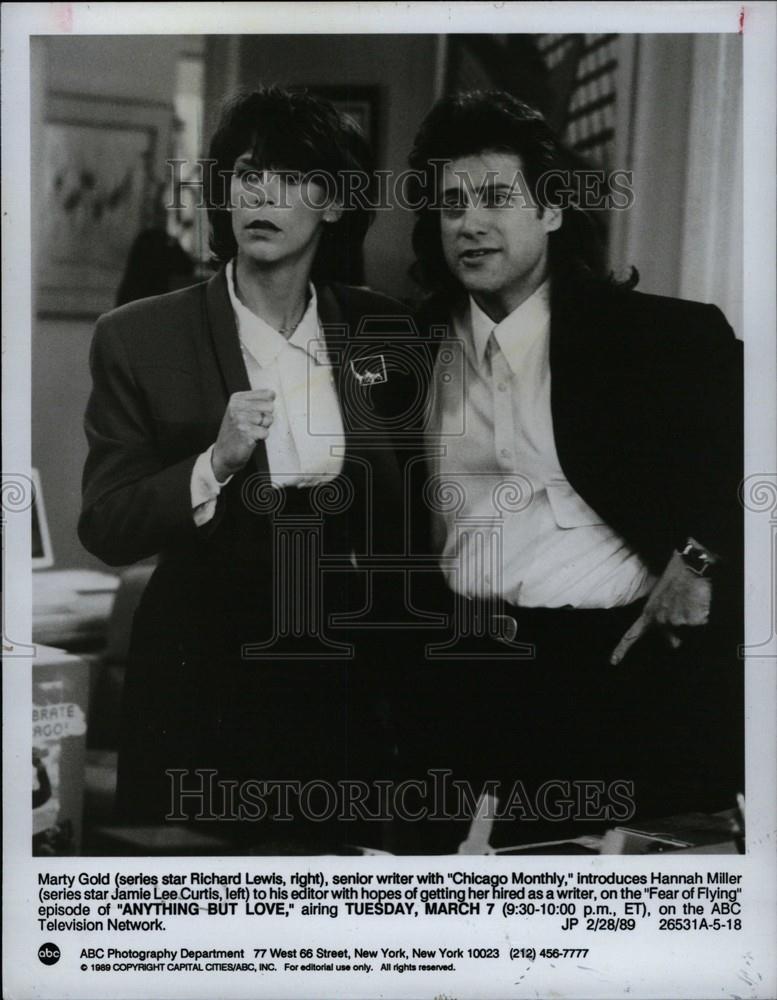 1989 Press Photo Jamie Lee Curtis Fear Of Flying - Historic Images