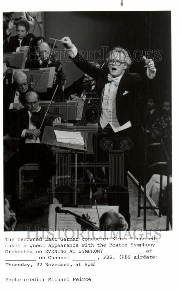 Press Photo Klaus Tennstedt conductor Boston PBS - Historic Images