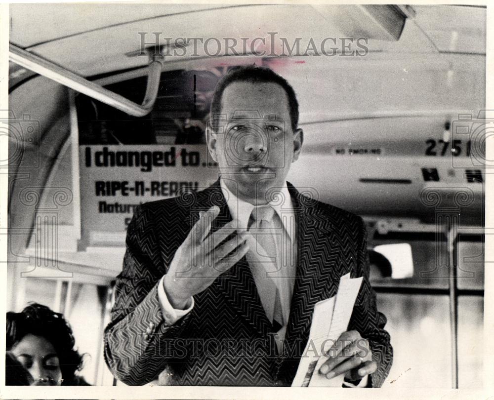 1973 Press Photo Ernest Brown Jr Detroit City Council - Historic Images