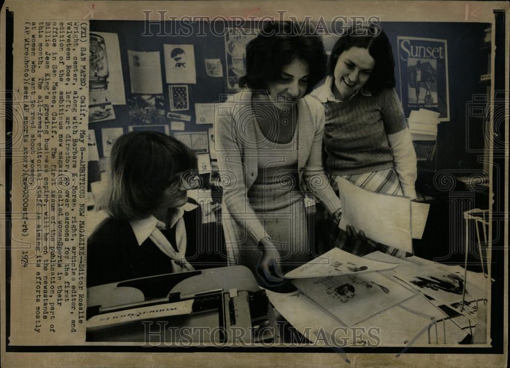 1974 Press Photo Editor Rosalie Wright Barbara K. Moran - Historic Images