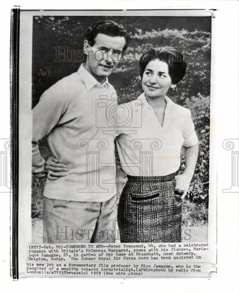 1959 Press Photo Peter Townsend to wed Miss Jamagne - Historic Images