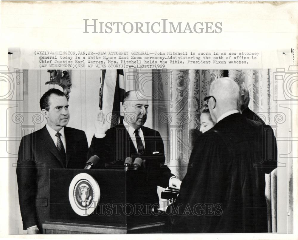 1969 Press Photo John Mitchell attorney - Historic Images