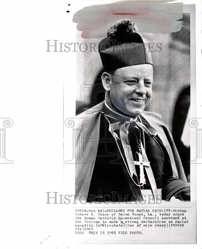 1963 Press Photo Bishop Robert E. Tracy Vatican - Historic Images