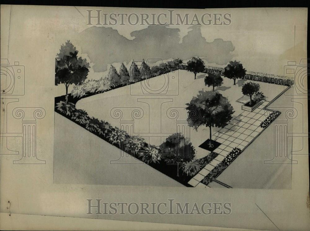 1965 Press Photo Plan includes features outdoor living - Historic Images