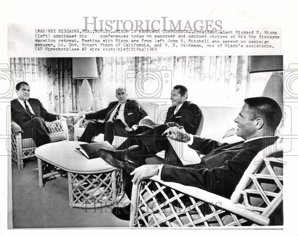 1968 Press Photo President Richard Nixon Key Biscayne - Historic Images