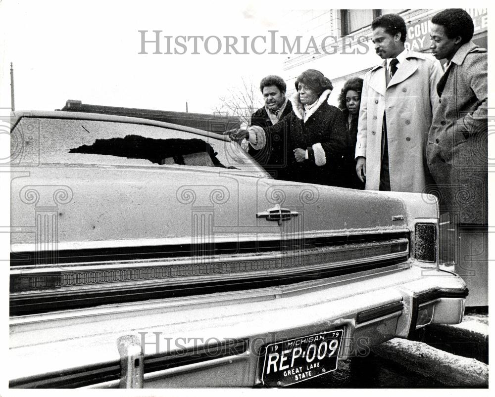1980 Press Photo Ethel Terrell Damaged Car - Historic Images