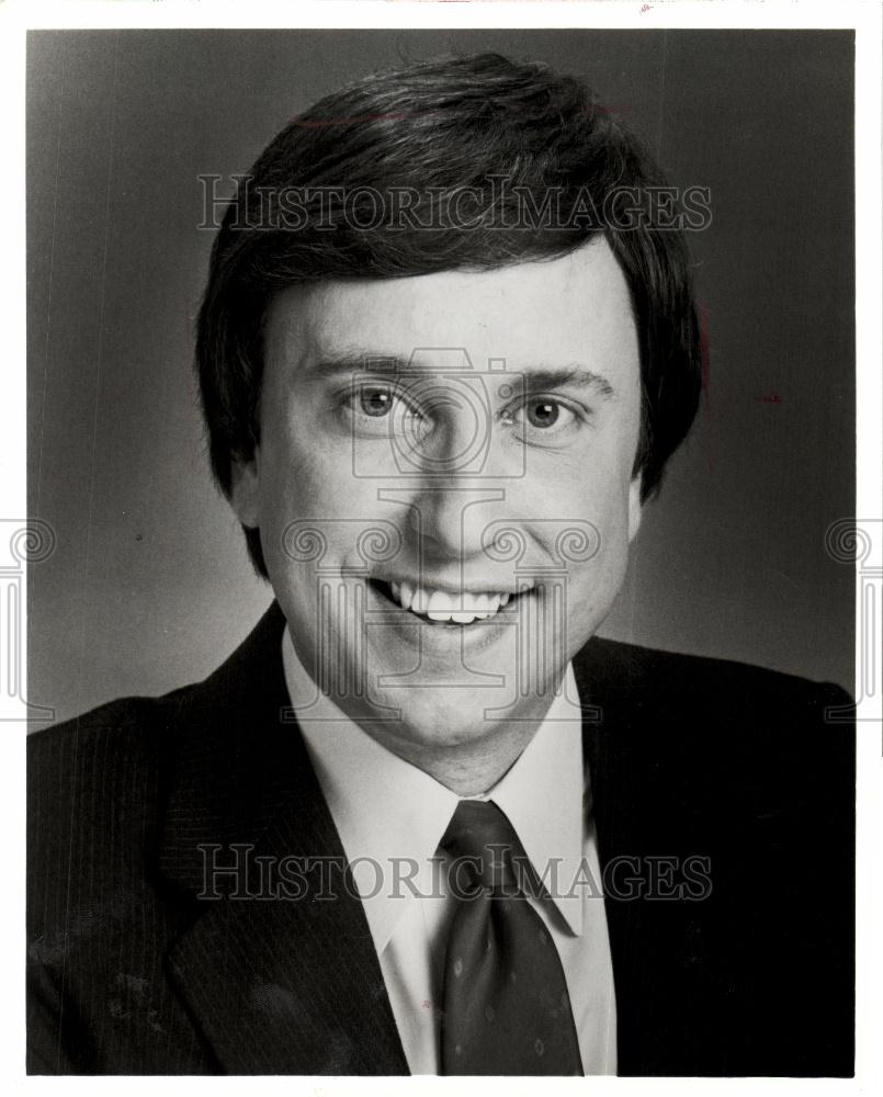 1986 Press Photo Brian Teigland Weather Anchor News 4 - Historic Images