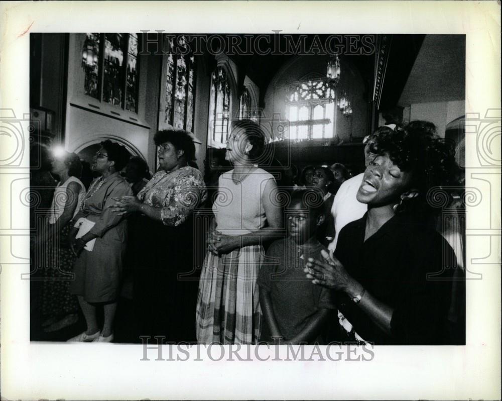 Press Photo Little Rock Baptist Church Detroit - Historic Images