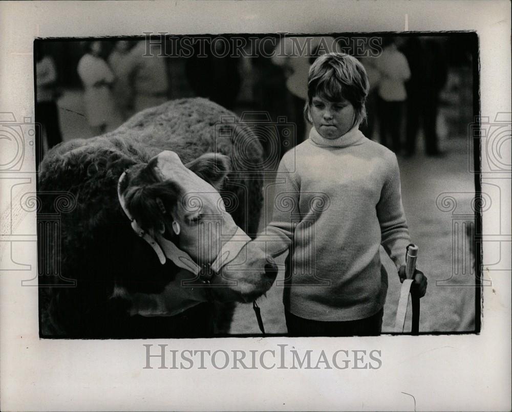 1970 Press Photo LISA LISON LIVESTOCK SHOW Romeo steer - Historic Images