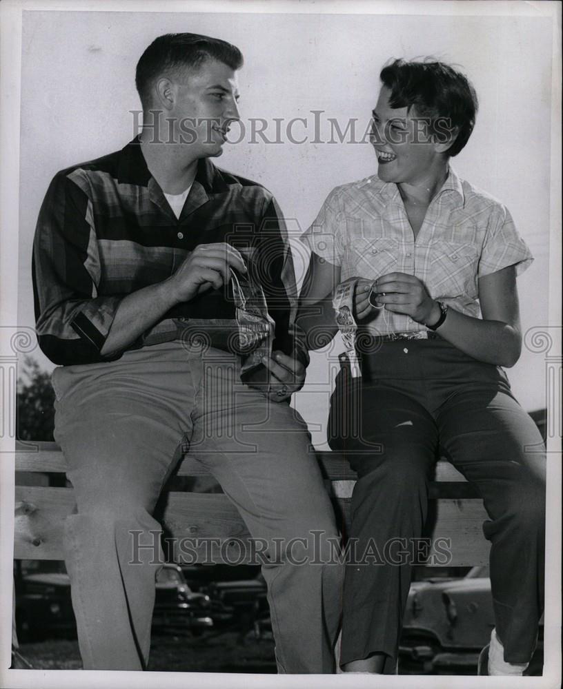 1956 Press Photo 1956 Michigan State Fair King Queen - Historic Images