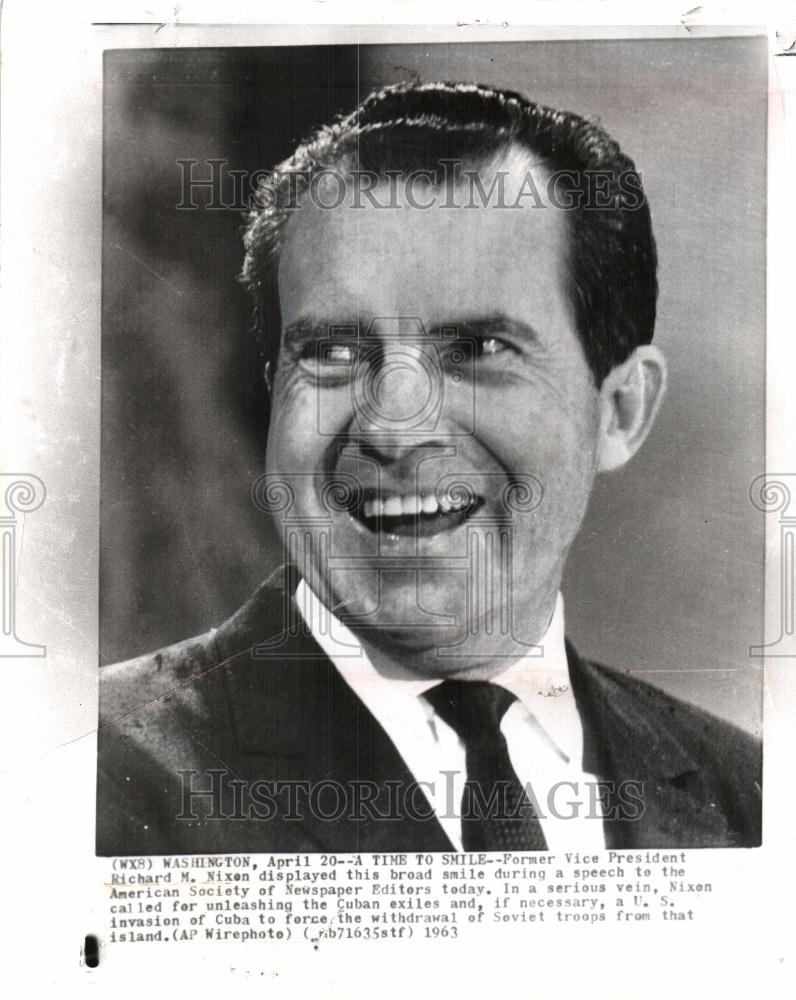 1963 Press Photo Richard Nixon US President Republican - Historic Images