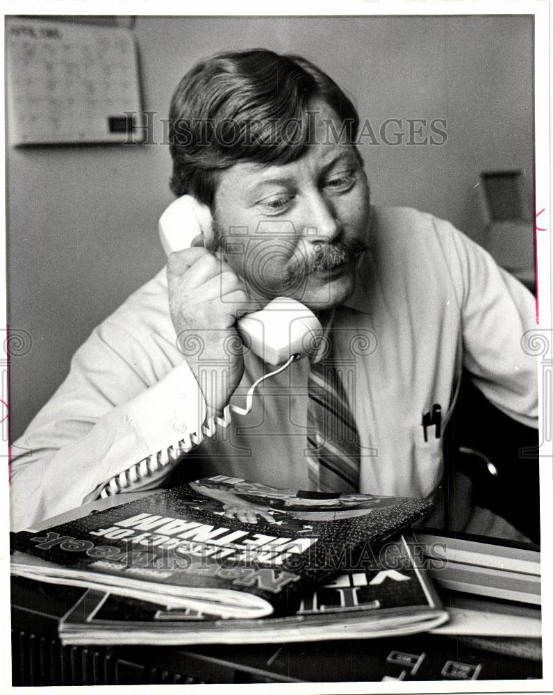 1985 Press Photo William Bradley Vietnam Veterans - Historic Images