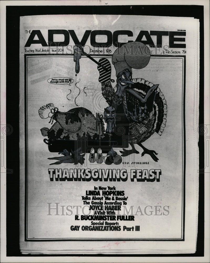 1970 Press Photo The Advocate Magazine Cover Photo - Historic Images