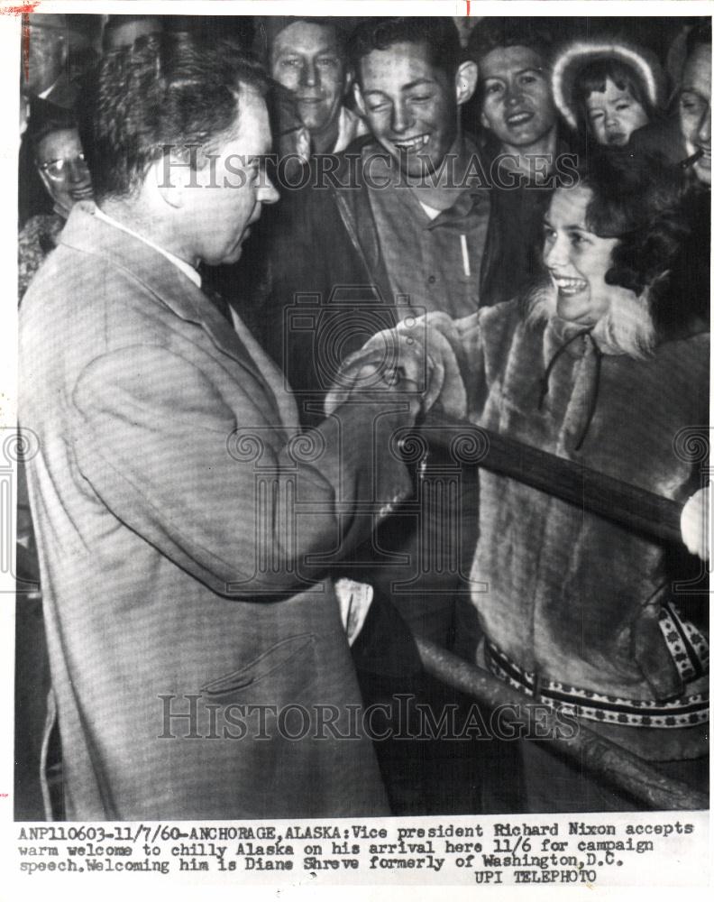 1960 Press Photo Richard Nixon Alaska Diane Shreve - Historic Images