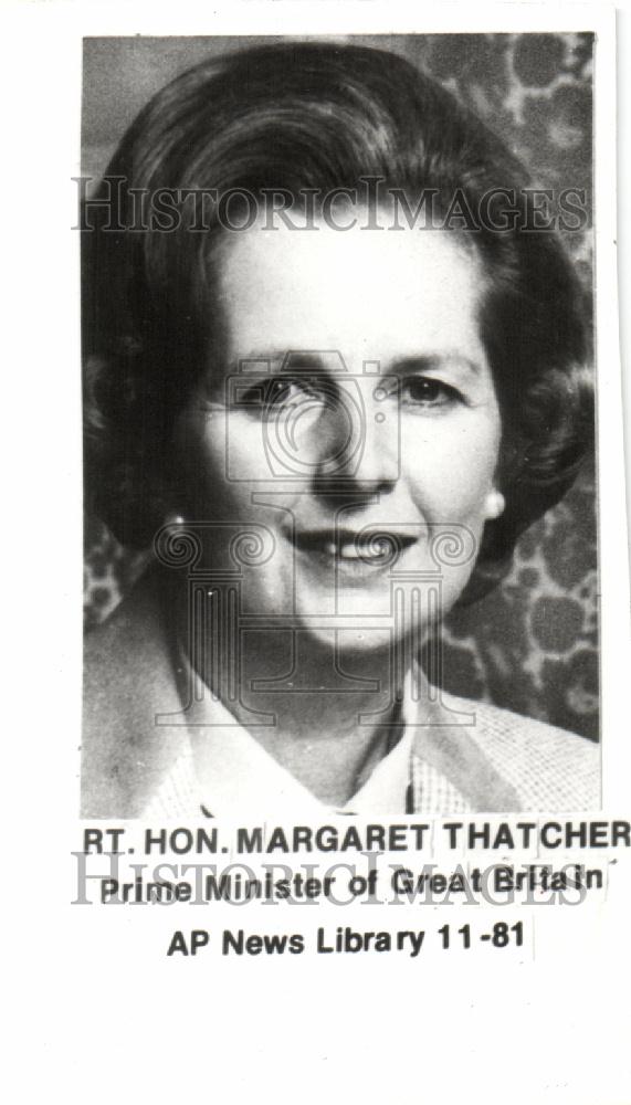 1981 Press Photo margaret thatcher  prime minister u.k. - Historic Images