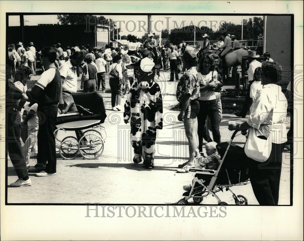 1987 Press Photo State Fair Cow - Historic Images