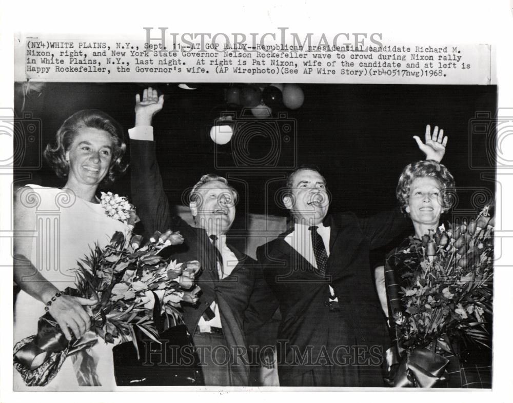 1968 Press Photo Richard Nixon Nelson Rockefeller GOP - Historic Images