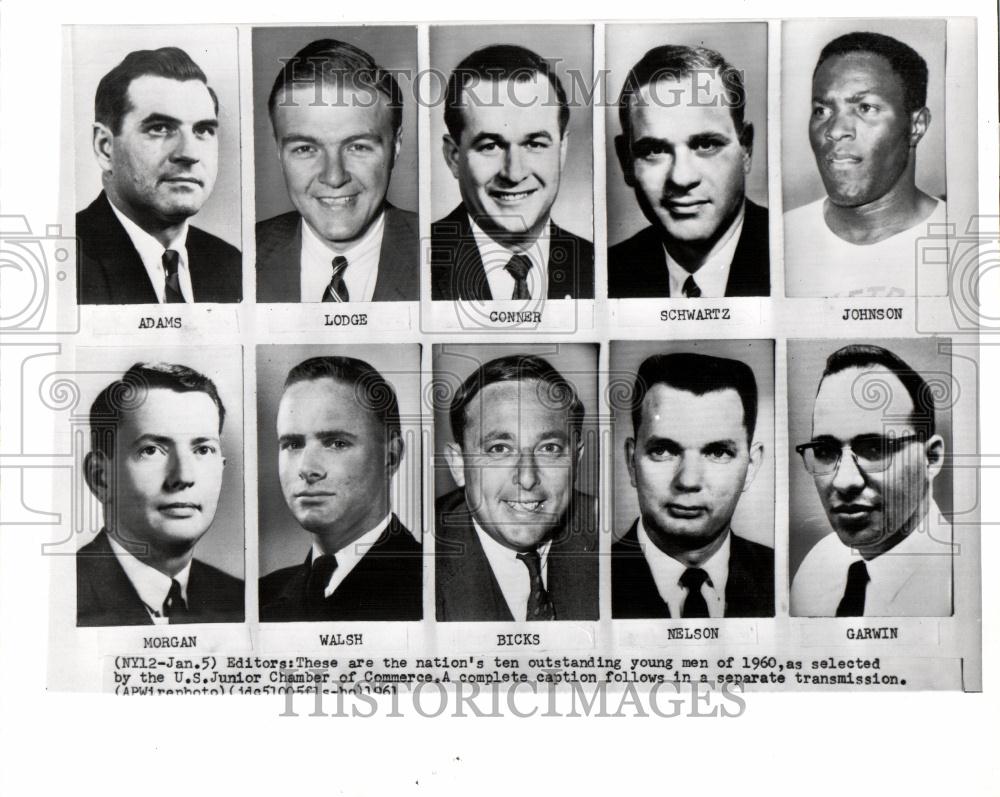 Press Photo Top ten young men 1960 - Historic Images