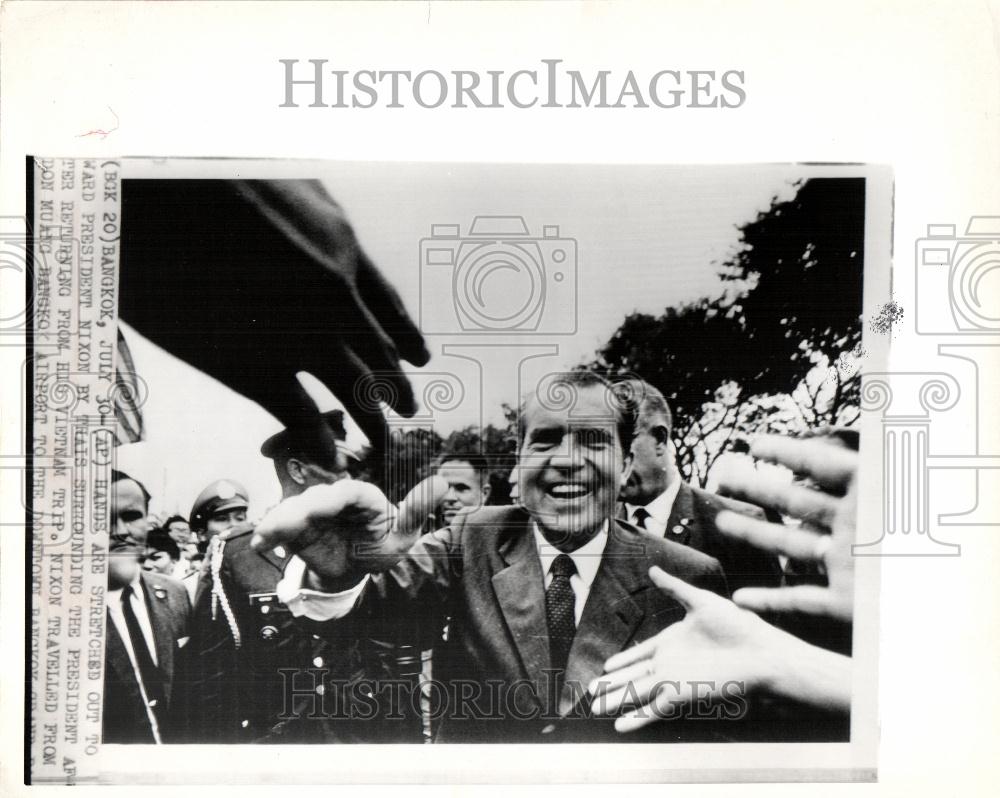 1969 Press Photo Richard Nixon Bangkok President - Historic Images