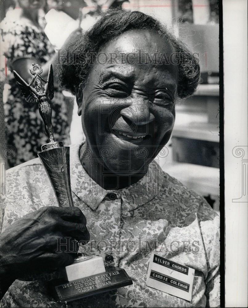 1969 Press Photo Michigan Fair Oldest Woman Coleman - Historic Images