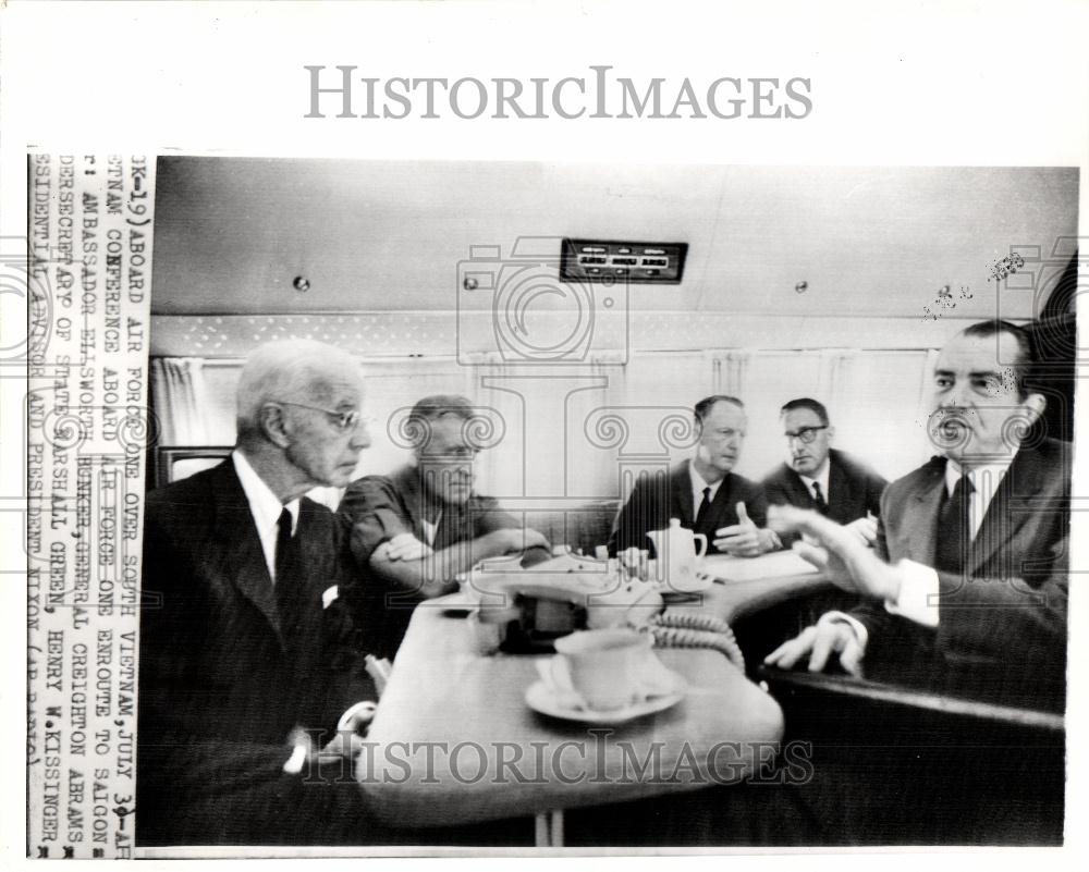 1969 Press Photo President Richard Nixon Air Force One - Historic Images