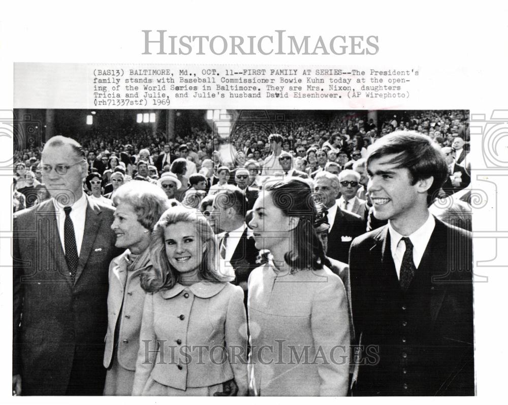 1969 Press Photo President family Bowie Kuhn Baltimore - Historic Images
