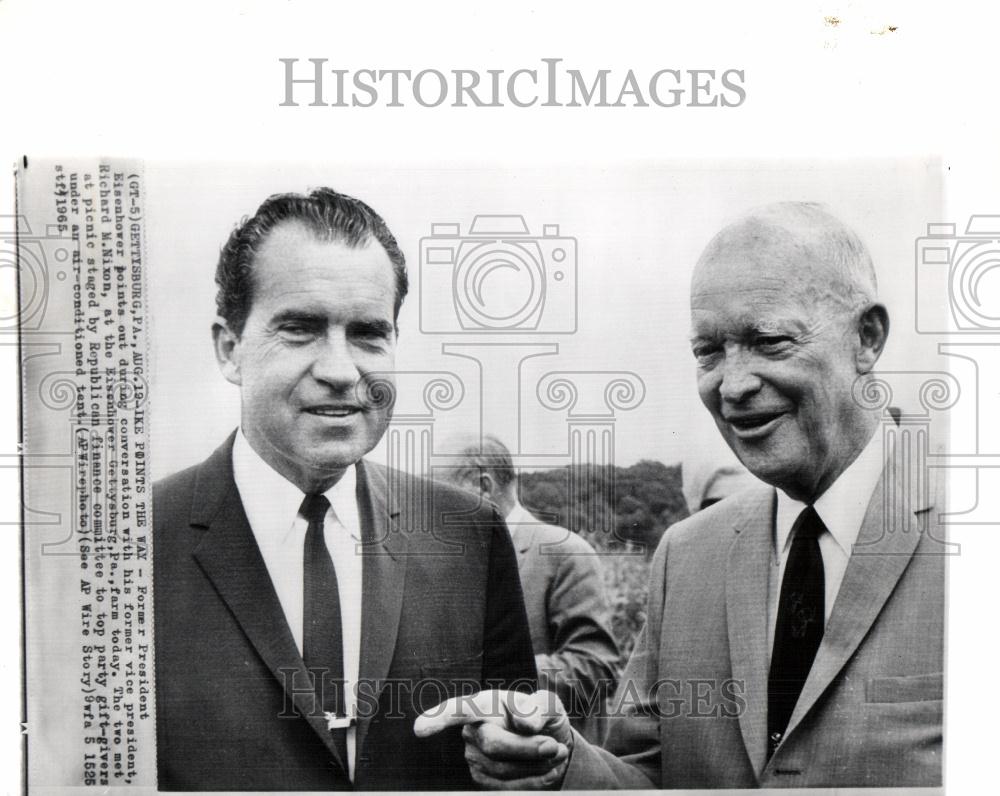 1965 Press Photo Richard Nixon Dwight Eisenhower - Historic Images