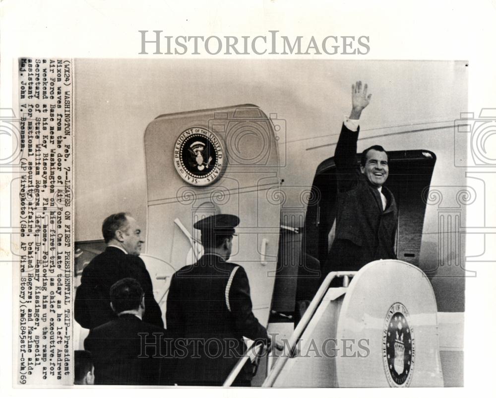 1969 Press Photo Richard M. Nixon President U.S. 37th - Historic Images